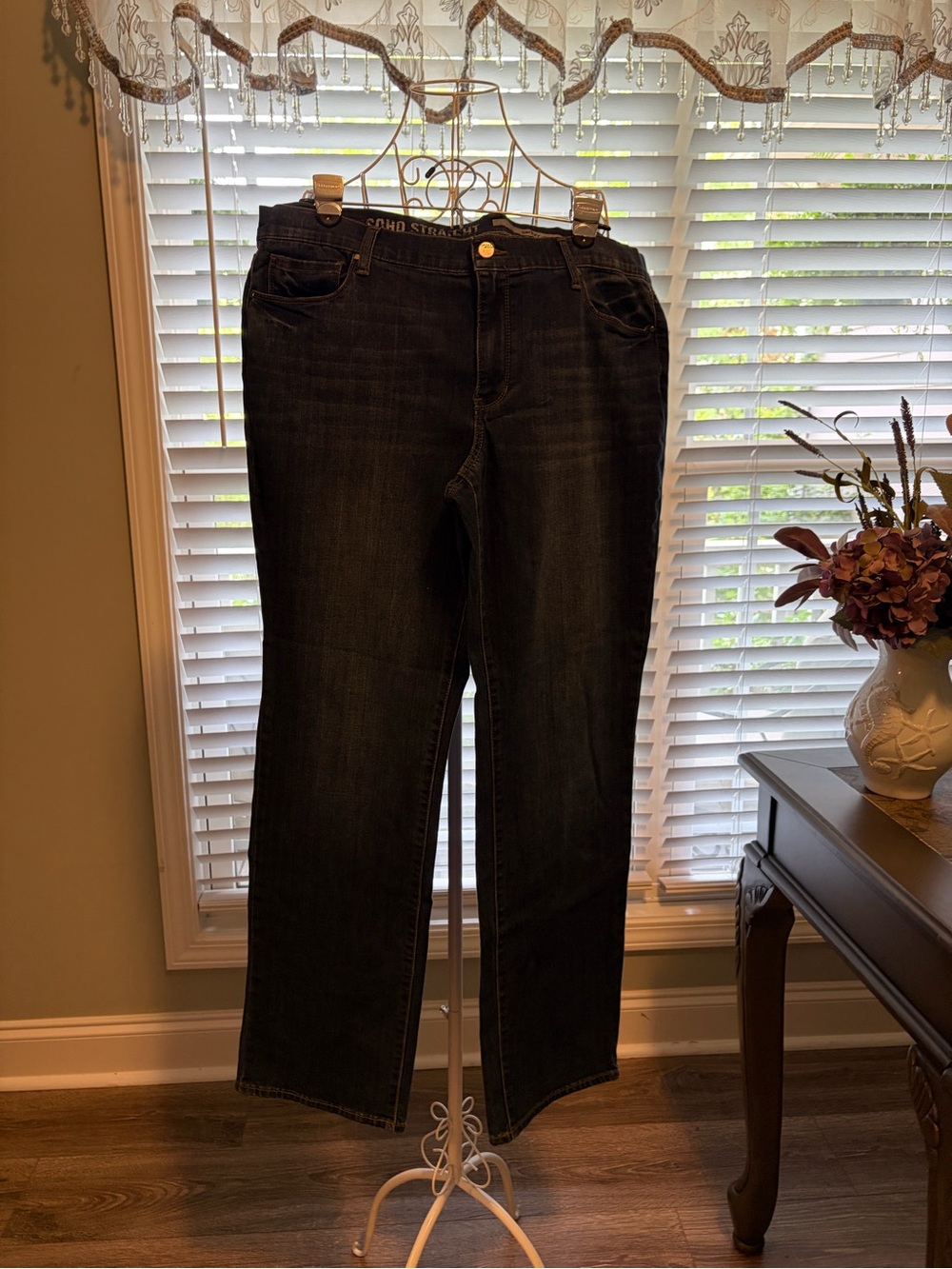 DKNY Straight Leg Denim Jeans